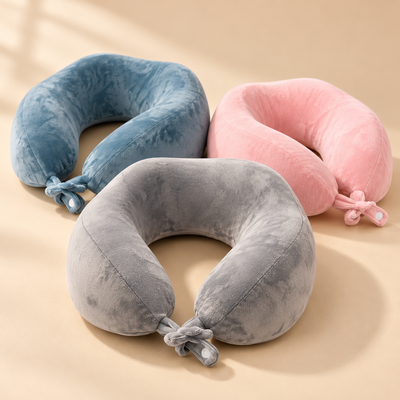 AeroSpa memory foam travel neck pillow product photograph
