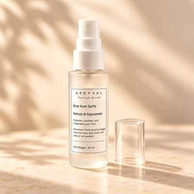 Arrival Rose Aura Spritz rosewater facial mist product photograph