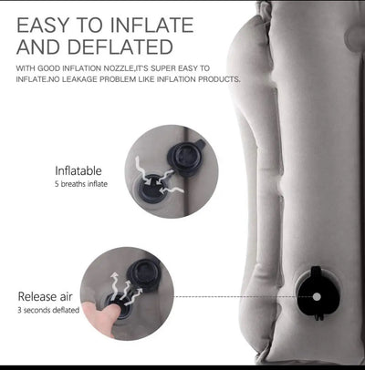 Inflatable Travel Pillow & Cushion – Airplane Comfort