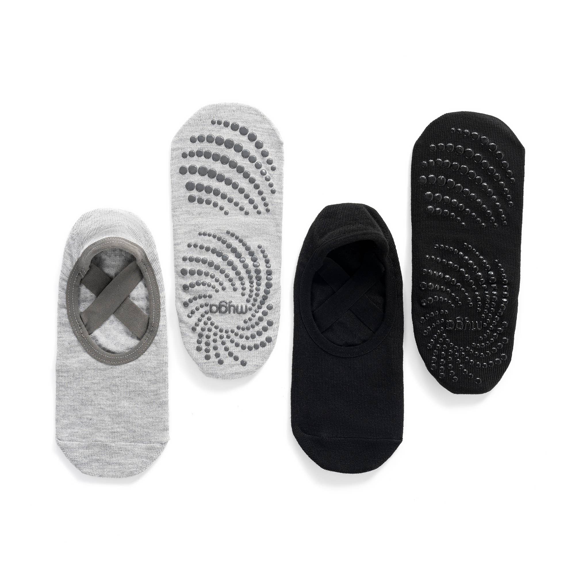Backless Cross-Strap Gripped Yoga Socks – Non-Slip.