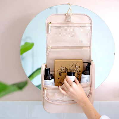 Blush Pink Hanging Washbag