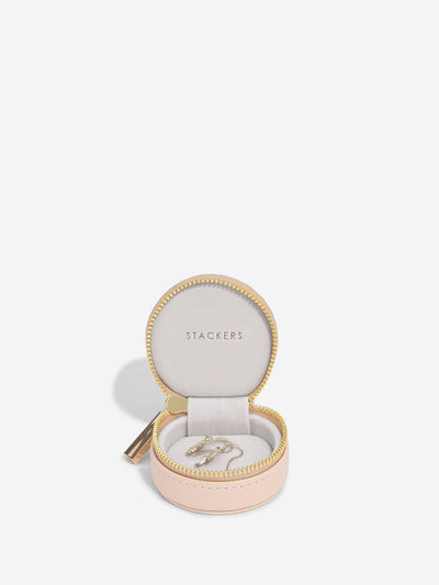 Blush Pink Oyster Travel Jewellery Box