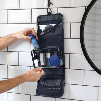 Navy Blue Small Hanging Washbag