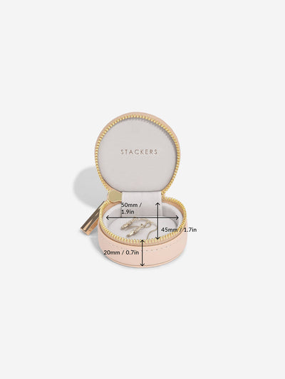 Blush Pink Oyster Travel Jewellery Box