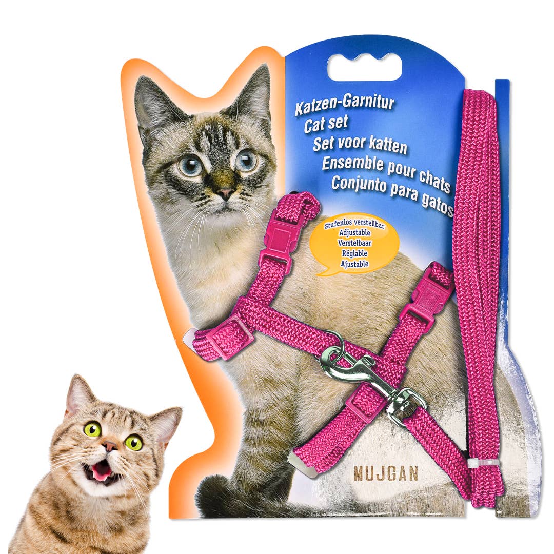 Comfortable Adjustable Cat Harness (Pink)