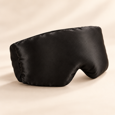 Silken Slumber luxury mulberry silk sleep mask detail photograph