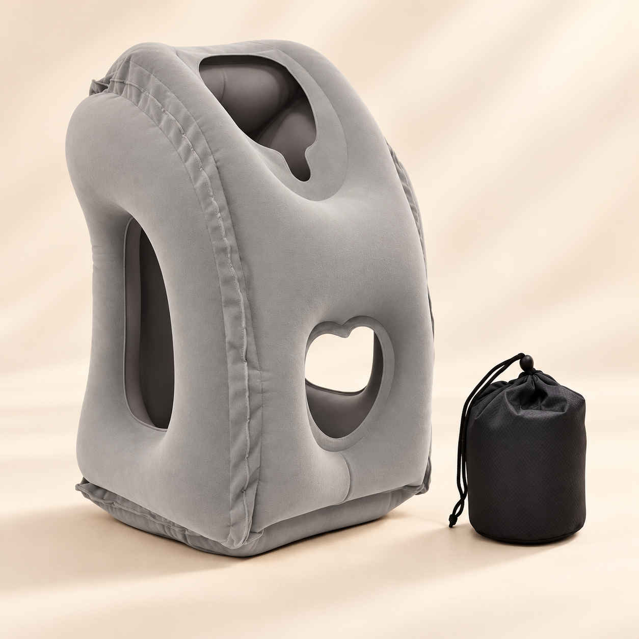 Inflatable Travel Pillow & Cushion – Airplane Comfort