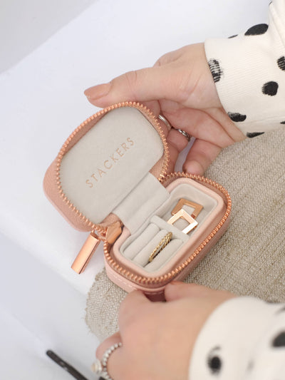 Blush Petite Zipped Travel Jewellery Box