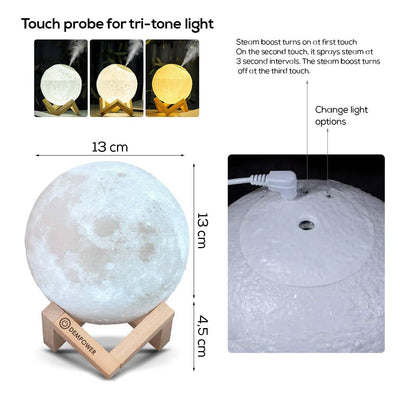 3D Moon Night Lamp and Humidifier